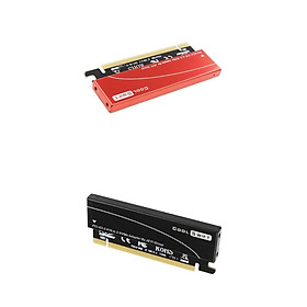 2x M.2 NGFF SSD to PCIE 3.0 X16 Adapter Expansion Card W/ Heatsink Case