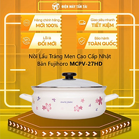Mua Nồi Lẩu Tráng Men Cao Cấp Nhật Bản Fujihoro (Hoa Văn Hoa Tím) MCPV-27Hd