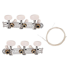 2pcs Classical Guitar Tuning Pegs Keys with Nylon String Set for Guitar Parts Accessories