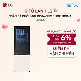[Chỉ giao Miền Bắc/Nam] Tủ lạnh ngăn đá dưới 340L InstaView LBB33BGMAI - Hàng Chính Hãng