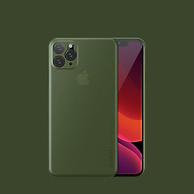 Midle Green - Ốp lưng chống sốc cho iPhone 11 Pro (5.8 inch) hiệu Memumi Ultra Thin độ mỏng 0.3mm , có gờ bảo vệ Camera  - Hàng nhập khẩu