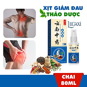 [Chai 80ml] Xịt Nóng Giảm Đau Nhức Mỏi Vai Gáy Lưng Thảo Dược, Dầu Xoa Bóp Giãn Cơ Xương Khớp Đông Y - Legaxi