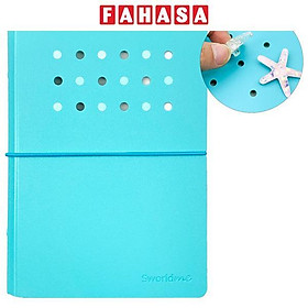 Sổ Còng Trang Trí A6 Bìa Cứng - 80 Trang 4 Lỗ - Sworld ST6188-BU - Blue