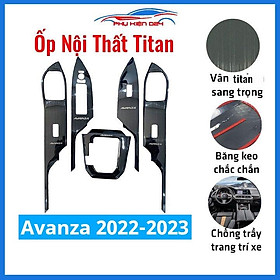 Ốp nội thất cho xe ô tô Avanza 2022-2023 vân Titan bảo vệ chống trầy xước và làm đẹp xe