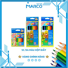 Hộp Bút Chì Màu Marco Colorite - 12 24 Màu - Hộp Giấy Phù Hợp Cho Trẻ Em