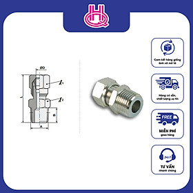 Đầu nối thẳng khí nén ren ngoài Pneumax series ART.201 - Hàng chính hãng