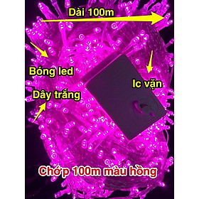 Mua Dây đèn led chớp 100m điện 220V nhiều màu trang trí noel  trang trí ngoài trời  trang trí quán cà phê