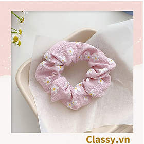 Scrunchies buộc tóc tông màu hồng ngọt ngào, nữ Classy tính thanh lịch PK1338