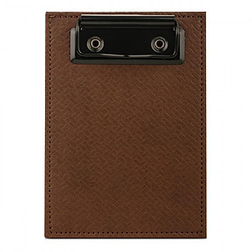 Bìa thanh toán Urimenu có kẹp 10x14cm màu Nâu vân cói