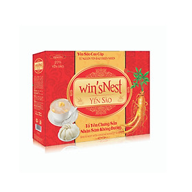 Yến Sào Win'snest Tổ Yến Chưng Sẵn Nhân Sâm Không Đường 20% (6 Lọ/Hộp) thích hợp cho người lớn, người bệnh đang trong quá trình phục hồi sức khỏe, người ăn kiêng và tiểu đường.