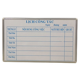 Bảng Lịch Công Tác viết lông Bavico BLCT Trắng 0.6 x 1.0m