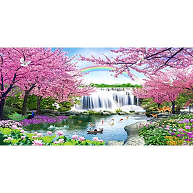 Mua Tranh thêu chữ thập khu vườn tình yêu LV3533 84 x 47 cm - chưa thêu