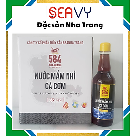 Đặc Sản Nha Trang - Thùng 6 Chai Nước Mắm 584 Nha Trang 35 Độ Đạm, Nước Mắm Cao Cấp Nguyên Chất Đậm Đặc Seavy Thùng 6 Chai 500ml/chai