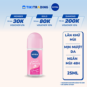 Lăn Ngăn Mùi NIVEA Pearl&Beauty Shaveless Ngọc Trai | Mịn Mượt Da (25ml) - 98501