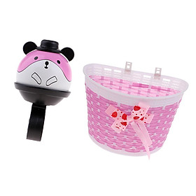 Durable Kids Bike Front Basket Boys Girls Shopping Holder Ring Bell Decor