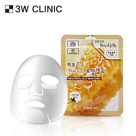 Hình ảnh Mặt nạ dưỡng da chiết xuất từ sữa ong chúa 3W CLINIC FRESH ROYAL JELLY MASK SHEET 10 miếng/hộp