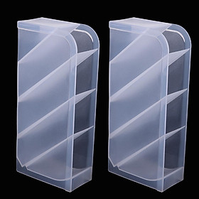 Transparent Desk Pen Pencil Holder Desktop Case Storage Box Stationery Rack