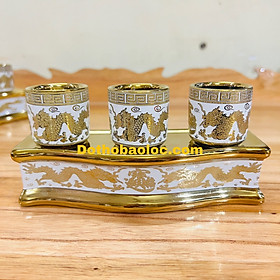 Mua Chum nước thờ  áng nước sứ 3D trắng rồng