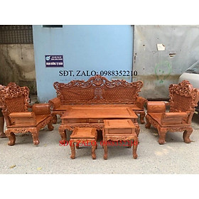 Bộ bàn ghế sô fa hoàng gia gỗ hương đá