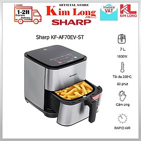 Mua Nồi chiên không dầu Sharp KF-AF70EV-ST dung tích 7 Lít  Công suất 1600W chống dính - Hàng chính hãng