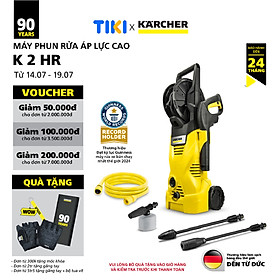 Mua (Mới 2025) Máy phun rửa áp lực cao Karcher K 2 HR - Công suất 1400W  áp lực 110 bar phù hợp rửa xe - Bảo hành 24 tháng - Hàng Chính Hãng