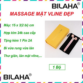 Máy massage mặt 2 bi lăn, cây lăn mặt nâng cơ trẻ hóa làn da, chống nhăn chống nếp (có hàng sẵn) (Hàng Chính Hãng)