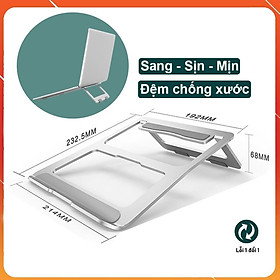 Mua Giá đỡ laptop đế tản nhiệt laptop   MA-X5 bằng nhôm nguyên khối siêu mỏng nhẹ  siêu bền dùng cho máy 13- 15.6 inch