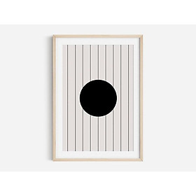 Tranh treo tường | Tranh nghệ thuật trừu tượng - Neutral wall art, Black Shape Print, Mid Century Modern