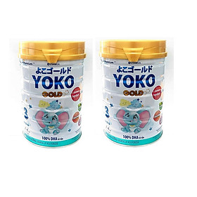 BỘ 2 LON SỮA BỘT GOLD YOKO 3 VINAMILK 850G DÀNH CHO BÉ TỪ 2 - 6 Tuổi