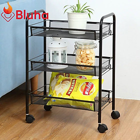 Kệ Để Đồ Đa Năng - Xe Đẩy Spa Di Động 3 Tầng Thông Minh Có Bánh Xe Điều Chỉnh 360 Độ Tiện Dụng