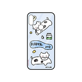 Ốp lưng Vina Case Vsmart Joy 2+/Joy 3/Active 3/Bee 3/Live/Star/.....Bò sữa dễ thương dạ quang (phát sáng trong đêm) - Hàng Chính Hãng