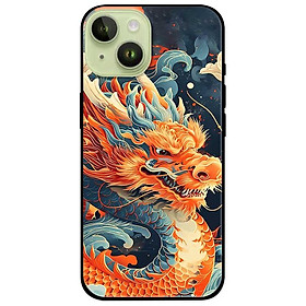 Ốp lưng cho iPhone 14 - iPhone 14 Plus - iPhone 14 Pro - iPhone 14 Pro Max - Rồng Cam Xanh - Hàng Chính Hãng