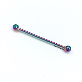 Khuyên Industrial nhiều màu sắc bằng thép y tế - XUÂN SHOP