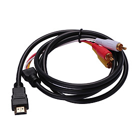 Dây Cáp Chuyển Đổi HDMI Đực Sang RCA / AV Cho TV HDTV DVD 1080P (1.5m)