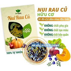 Nui Rau Củ Hữu Cơ hỏa tốc - Nui Cho Bé Ăn Dặm.Giàu Chất Xơ (400g)