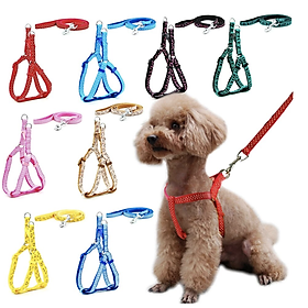 Dây dắt yếm cho thú cưng vải may chất lượng cao Genyo Leash 014 (mẫu màu giao ngẫu nhiên)