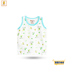 Áo ba lỗ cho bé Babiboo áo sơ sinh cotton 2 chiều mặc mùa hè in hình dễ thương BB144 - Cam - 3-4,5kg