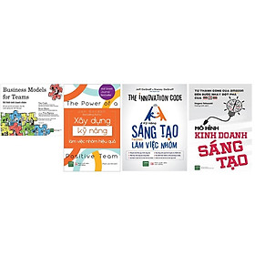Sách - Combo 4 Cuốn: Xây dựng kỹ năng làm việc nhóm hiệu quả+ Kỹ năng sáng tạo trong làm việc nhóm+ Mô Hình Kinh Doanh Nhóm+ Mô Hình Kinh Doanh Sáng Tạo ( Kèm sổ tay )