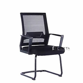 Ghế chân quỳ lưng trung màu đen CV4554-M Nội thất Capta Ghế phòng họp lưng lưới nệm vải khung nhựa tay nhựa office chair hcm chắc chắn chân cố định sắt sơn tĩnh điện màu đen black office chair hcm