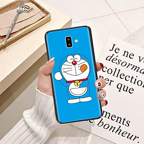 Ốp lưng điện thoại Samsung Galaxy J6 Plus viền silicon dẻo TPU  hình Doremon Nhảy Múa - Hàng chính hãng