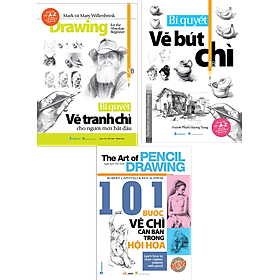 Combo 3 Cuốn Bí Quyết Vẽ Bút Chì + 101 Bước Vẽ Chì Căn Bản Trong Hội Họa + Bí Quyết Vẽ Tranh Chì Cho Người Mới Bắt Đầu - Vanlangbooks