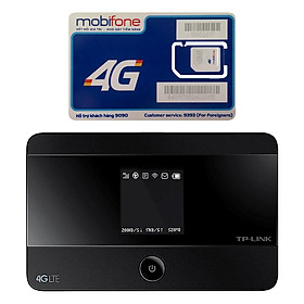 Bộ Phát Wifi Di Động 4G TP-Link M7350 300Mbps + Sim Mobifone 3G/4G (120GB / Tháng) - Hàng nhập khẩu