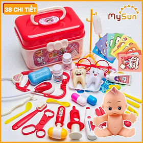 Bộ đồ chơi bác sĩ sỹ cho bé gái trai khám bệnh răng nha khoa cao cấp - Áo bác sĩ y tá hướng nghiệp MySun