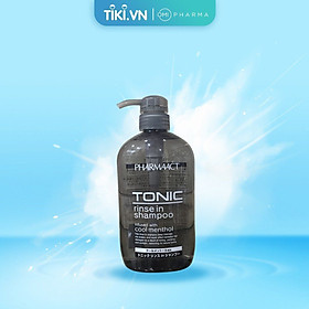 Dầu Gội Xả 2in1 Bạc Tình Hà Mát Lạnh cho tới Nam PharmaAct Tonic Rinse In Shampoo 550ml(New)