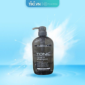 Dầu Gội Xả 2in1 Bạc Bẽo Hà Mát Lạnh mang lại Nam PharmaAct Tonic Rinse In Shampoo 550ml(New)