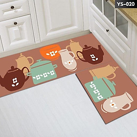 Mua Combo 2 Chiếc Thảm Lau Chân Nhà Bếp Cặp Thảm Ngắn Dài Chống Trơn Có Nhiều Màu Kích Cỡ 40x60cm Và 40x120cm YS-020