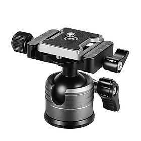 CNC Aluminum Alloy Dual Panoramic Ball Head Low Center of Gravity Single U Notch Design with 1/4 Inch Screw Mount for