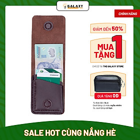 Ví Bóp Nam Nữ Nhỏ Gọn Thời Trang Độc Đáo Da Bò Handmade Galaxy Store GVU01 (11x8cm)