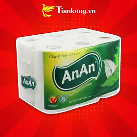 Khăn giấy khô AnAn dạng cuộn đa năng, giấy vệ sinh 2 lớp mềm mại thấm hút tốt - TIANKONG
