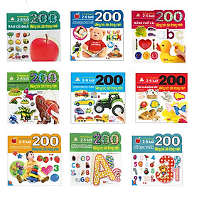 Bộ bóc dán mang lại nhiều kiến thức bổ ích : Combo 9 Tập 200 Miếng Bóc Dán